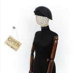 Fashion, accesorii si bijuterii - Femei - Accesorii femei - Caciuli si palarii femei - Toca de dama, din lana, Buticcochet, marime 54-57 cm, ajustabila, Gri - PAL1608 - Infinity.ro