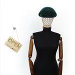 Fashion, accesorii si bijuterii - Femei - Accesorii femei - Caciuli si palarii femei - Toca de dama, din lana, Buticcochet, marime 54-57 cm, ajustabila, Verde - PAL1610 - Infinity.ro