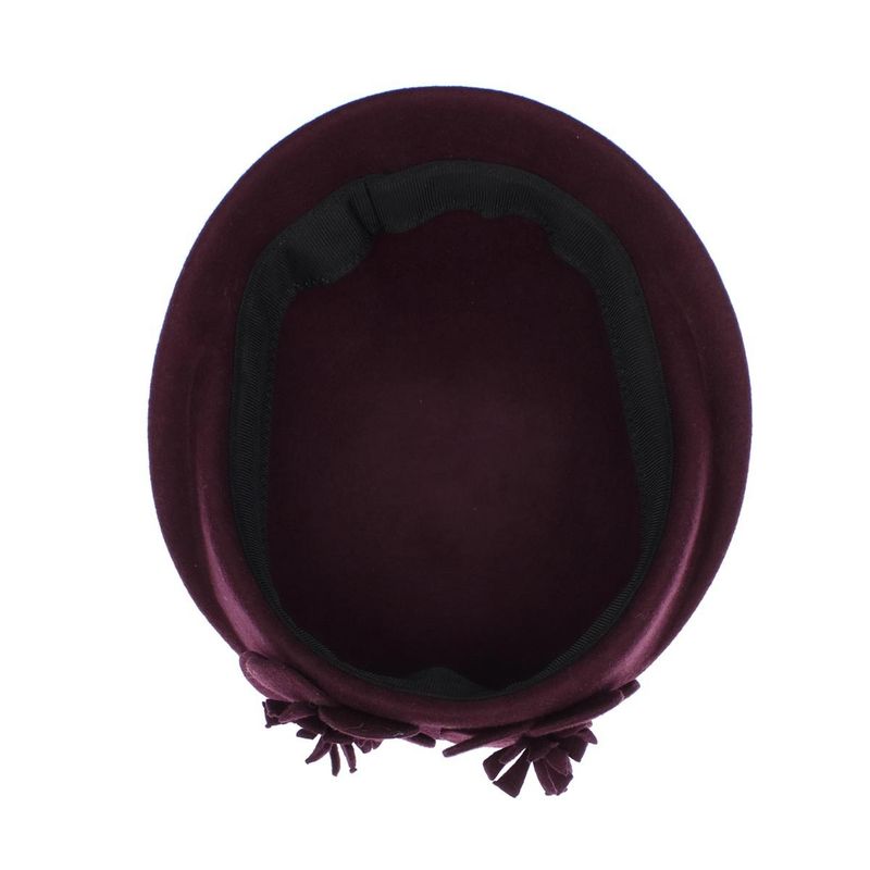 Fashion, accesorii si bijuterii - Femei - Accesorii femei - Caciuli si palarii femei - Toca de dama, din lana, Buticcochet, marime 54-57 cm, ajustabila, Bordo - PAL1611 - Infinity.ro