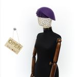 Fashion, accesorii si bijuterii - Femei - Accesorii femei - Caciuli si palarii femei - Toca de dama, din lana, Buticcochet, marime 54-57 cm, ajustabila, Mov - PAL1613 - Infinity.ro