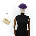 Fashion, accesorii si bijuterii - Femei - Accesorii femei - Caciuli si palarii femei - Toca de dama, din lana, Buticcochet, marime 54-57 cm, ajustabila, Mov - PAL1613 - Infinity.ro