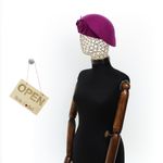 Fashion, accesorii si bijuterii - Femei - Accesorii femei - Caciuli si palarii femei - Toca de dama, din lana, Buticcochet, marime 54-57 cm, ajustabila, Fucsia - PAL1614 - Infinity.ro