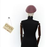 Fashion, accesorii si bijuterii - Femei - Accesorii femei - Caciuli si palarii femei - Toca de dama, din lana, Buticcochet, marime 54-57 cm, ajustabila, Lila inchis - PAL1616 - Infinity.ro