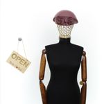 Fashion, accesorii si bijuterii - Femei - Accesorii femei - Caciuli si palarii femei - Toca de dama, din lana, Buticcochet, marime 54-57 cm, ajustabila, Lila inchis - PAL1616 - Infinity.ro