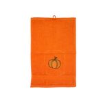 Fashion, accesorii si bijuterii - Femei - Accesorii femei - Caciuli si palarii femei - Prosop brodat, Portocaliu, 30x50 cm, 100% bumbac, Buticcochet, cu Dovlecel - PROS234 - Infinity.ro
