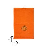 Fashion, accesorii si bijuterii - Femei - Accesorii femei - Caciuli si palarii femei - Prosop brodat, Portocaliu, 30x50 cm, 100% bumbac, Buticcochet, cu Dovlecel - PROS234 - Infinity.ro