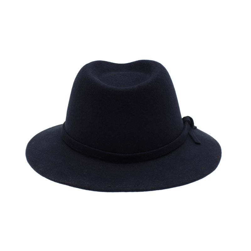 Fashion, accesorii si bijuterii - Femei - Accesorii femei - Caciuli si palarii femei - Palarie unisex, din 100% lana, cu snur subtire, Bleumarin, marime 57 cm - PAL499 - Infinity.ro