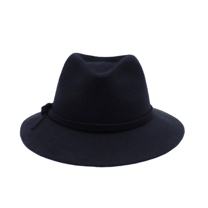 Fashion, accesorii si bijuterii - Femei - Accesorii femei - Caciuli si palarii femei - Palarie unisex, din 100% lana, cu snur subtire, Bleumarin, marime 57 cm - PAL499 - Infinity.ro