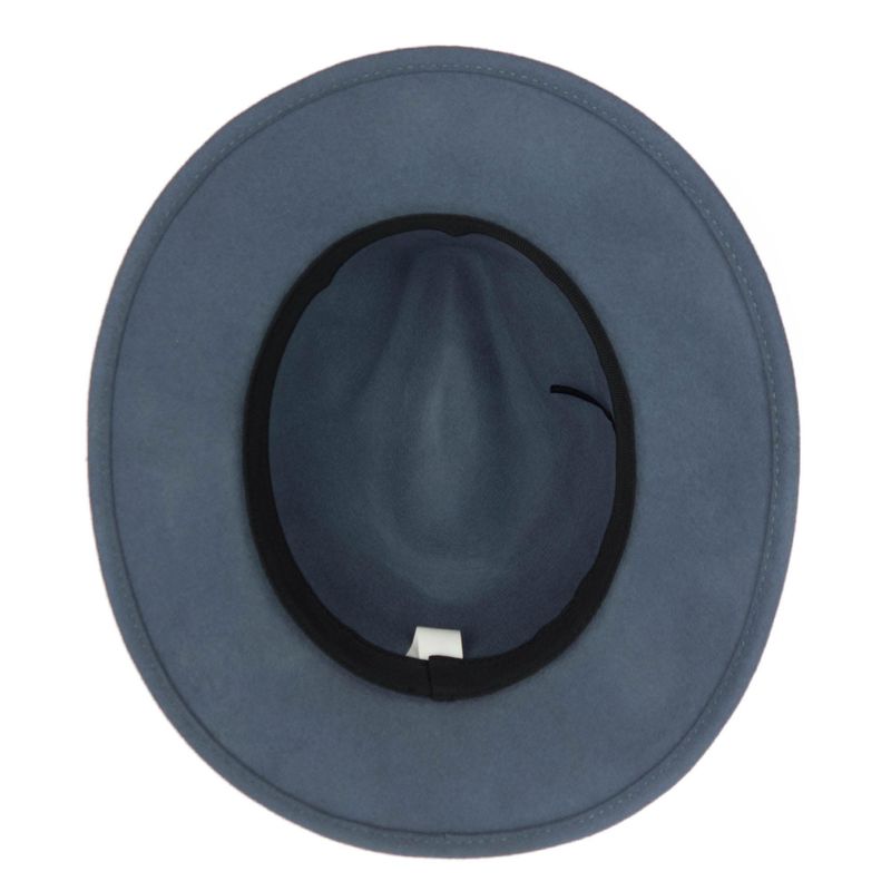 Fashion, accesorii si bijuterii - Femei - Accesorii femei - Caciuli si palarii femei - Palarie din fetru, unisex, Bleu, cu banda din piele ecologica, marime 57, reglabila, Anoul - PAL474 - Infinity.ro