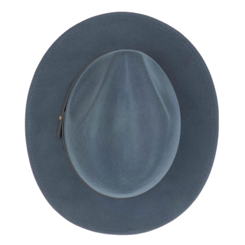 Fashion, accesorii si bijuterii - Femei - Accesorii femei - Caciuli si palarii femei - Palarie din fetru, unisex, Bleu, cu banda din piele ecologica, marime 57, reglabila, Anoul - PAL474 - Infinity.ro