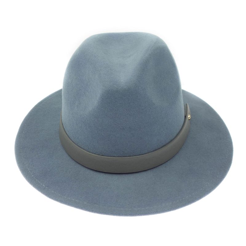 Fashion, accesorii si bijuterii - Femei - Accesorii femei - Caciuli si palarii femei - Palarie din fetru, unisex, Bleu, cu banda din piele ecologica, marime 57, reglabila, Anoul - PAL474 - Infinity.ro