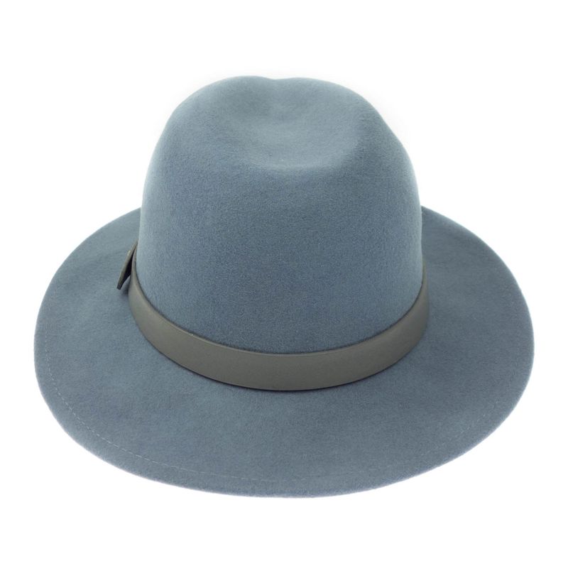 Fashion, accesorii si bijuterii - Femei - Accesorii femei - Caciuli si palarii femei - Palarie din fetru, unisex, Bleu, cu banda din piele ecologica, marime 57, reglabila, Anoul - PAL474 - Infinity.ro