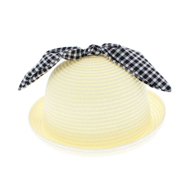 Fashion, accesorii si bijuterii - Femei - Accesorii femei - Caciuli si palarii femei - Palarie de soare, pentru copii, ButicCochet, din paie de hartie, 52 cm, cu fundita, Crem - PAL682 - Infinity.ro