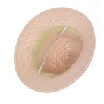 Fashion, accesorii si bijuterii - Femei - Accesorii femei - Caciuli si palarii femei - Palarie de soare, pentru copii, ButicCochet, din paie de hartie, 52 cm, cu pinguin, Roz pudra - PAL1302 - Infinity.ro