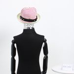 Fashion, accesorii si bijuterii - Femei - Accesorii femei - Caciuli si palarii femei - Palarie de soare, pentru copii, ButicCochet, din paie de hartie, 50 cm, cu Flori si perle, Fucsia - PAL1317 - Infinity.ro