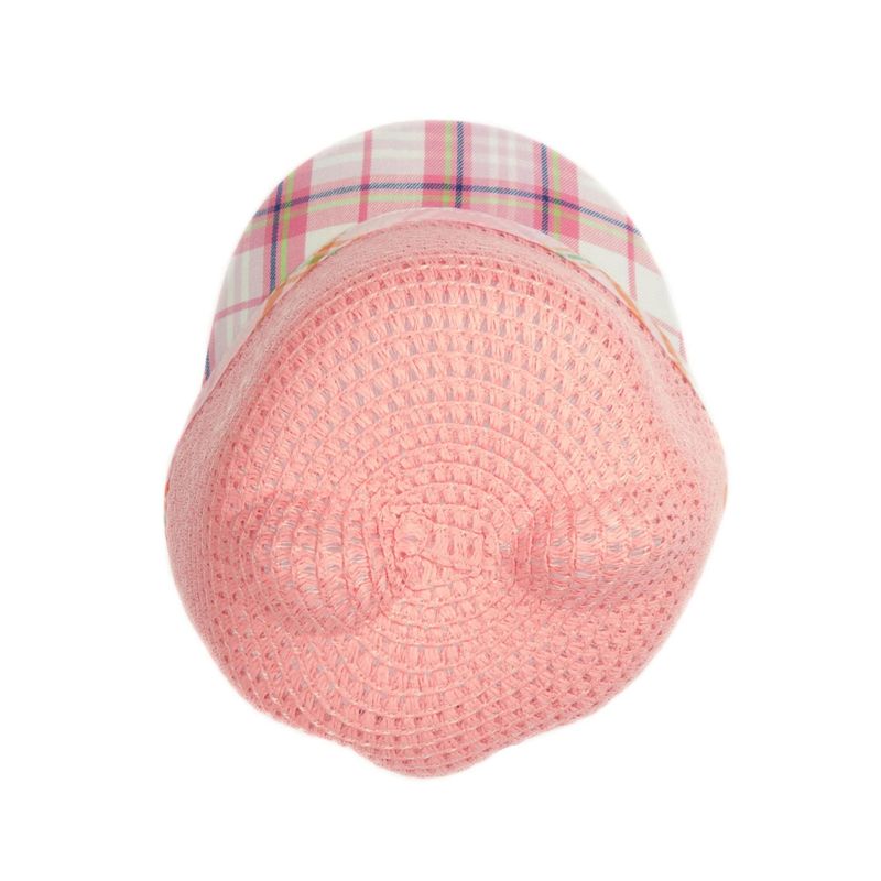 Fashion, accesorii si bijuterii - Femei - Accesorii femei - Caciuli si palarii femei - Sapca pentru copii, cu urechi, din paie de hartie, Roz - PAL424 - Infinity.ro