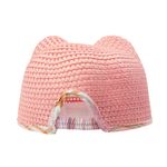 Fashion, accesorii si bijuterii - Femei - Accesorii femei - Caciuli si palarii femei - Sapca pentru copii, cu urechi, din paie de hartie, Roz - PAL424 - Infinity.ro