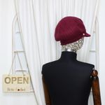Fashion, accesorii si bijuterii - Femei - Accesorii femei - Caciuli si palarii femei - Sapca dama, ButicCochet, 55% acrylic, one size, cu perle, Visiniu - PAL1006 - Infinity.ro