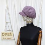 Fashion, accesorii si bijuterii - Femei - Accesorii femei - Caciuli si palarii femei - Sapca dama, ButicCochet, 55% acrylic, one size, cu perle, Mov - PAL1008 - Infinity.ro