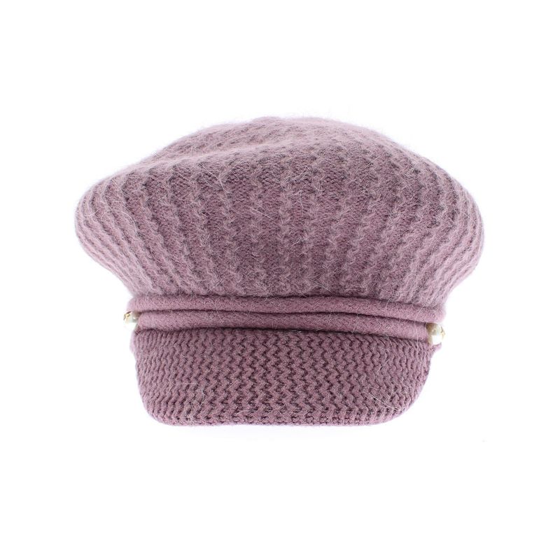 Fashion, accesorii si bijuterii - Femei - Accesorii femei - Caciuli si palarii femei - Sapca dama, ButicCochet, 55% acrylic, one size, cu perle, Mov - PAL1008 - Infinity.ro