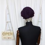 Fashion, accesorii si bijuterii - Femei - Accesorii femei - Caciuli si palarii femei - Sapca dama, ButicCochet, angora, one size, cu fluturasi, Mov inchis - PAL1014 - Infinity.ro
