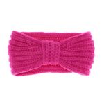 Fashion, accesorii si bijuterii - Femei - Accesorii femei - Caciuli si palarii femei - Bentita de par tricotata, de dama, 100% acril, ButicCochet, one size, Fucsia - BNT216 - Infinity.ro