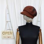 Fashion, accesorii si bijuterii - Femei - Accesorii femei - Caciuli si palarii femei - Sapca dama, ButicCochet, angora, one size, cu fluturasi, Caramiziu - PAL1015 - Infinity.ro