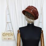 Fashion, accesorii si bijuterii - Femei - Accesorii femei - Caciuli si palarii femei - Sapca dama, ButicCochet, angora, one size, model liniar, Caramiziu - PAL1020 - Infinity.ro