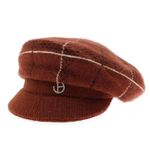 Fashion, accesorii si bijuterii - Femei - Accesorii femei - Caciuli si palarii femei - Sapca dama, ButicCochet, angora, one size, model liniar, Caramiziu - PAL1020 - Infinity.ro