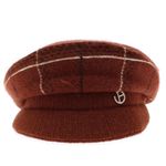 Fashion, accesorii si bijuterii - Femei - Accesorii femei - Caciuli si palarii femei - Sapca dama, ButicCochet, angora, one size, model liniar, Caramiziu - PAL1020 - Infinity.ro