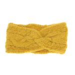 Fashion, accesorii si bijuterii - Femei - Accesorii femei - Caciuli si palarii femei - Bentita de par tricotata, de dama, 100% acril, ButicCochet, one size, Galben mustar - BNT248 - Infinity.ro