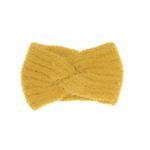 Fashion, accesorii si bijuterii - Femei - Accesorii femei - Caciuli si palarii femei - Bentita de par tricotata, de dama, 100% acril, ButicCochet, one size, Galben mustar - BNT258 - Infinity.ro