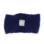 Fashion, accesorii si bijuterii - Femei - Accesorii femei - Caciuli si palarii femei - Bentita de par, de dama, 100% acril, ButicCochet, one size, model cu strasuri, Bleumarin - BNT282 - Infinity.ro