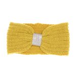 Fashion, accesorii si bijuterii - Femei - Accesorii femei - Caciuli si palarii femei - Bentita de par, de dama, 100% acril, ButicCochet, one size, model cu strasuri, Galben muastar - BNT283 - Infinity.ro