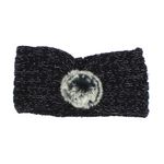 Fashion, accesorii si bijuterii - Femei - Accesorii femei - Caciuli si palarii femei - Bentita de par tricotata, de dama, 100% acril, ButicCochet, one size, blanita artificiala, Negru - BNT319 - Infinity.ro