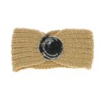 Fashion, accesorii si bijuterii - Femei - Accesorii femei - Caciuli si palarii femei - Bentita de par tricotata, de dama, 100% acril, ButicCochet, one size, blanita artificiala, Galben mustar - BNT322 - Infinity.ro