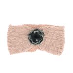 Fashion, accesorii si bijuterii - Femei - Accesorii femei - Caciuli si palarii femei - Bentita de par tricotata, de dama, 100% acril, ButicCochet, one size, blanita artificiala, Roz - BNT325 - Infinity.ro