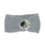 Fashion, accesorii si bijuterii - Femei - Accesorii femei - Caciuli si palarii femei - Bentita de par tricotata, de dama, 100% acril, ButicCochet, one size, blanita artificiala, Gri - BNT321 - Infinity.ro