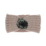 Fashion, accesorii si bijuterii - Femei - Accesorii femei - Caciuli si palarii femei - Bentita de par tricotata, de dama, 100% acril, ButicCochet, one size, blanita artificiala, Bej - BNT324 - Infinity.ro