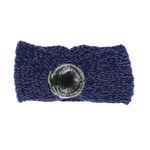 Fashion, accesorii si bijuterii - Femei - Accesorii femei - Caciuli si palarii femei - Bentita de par tricotata, de dama, 100% acril, ButicCochet, one size, blanita artificiala, Bleumarin - BNT326 - Infinity.ro