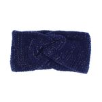 Fashion, accesorii si bijuterii - Femei - Accesorii femei - Caciuli si palarii femei - Bentita de par tricotata, de dama, 100% acril, ButicCochet, one size, model cu fir argintiu, Bleumarin - BNT373 - Infinity.ro