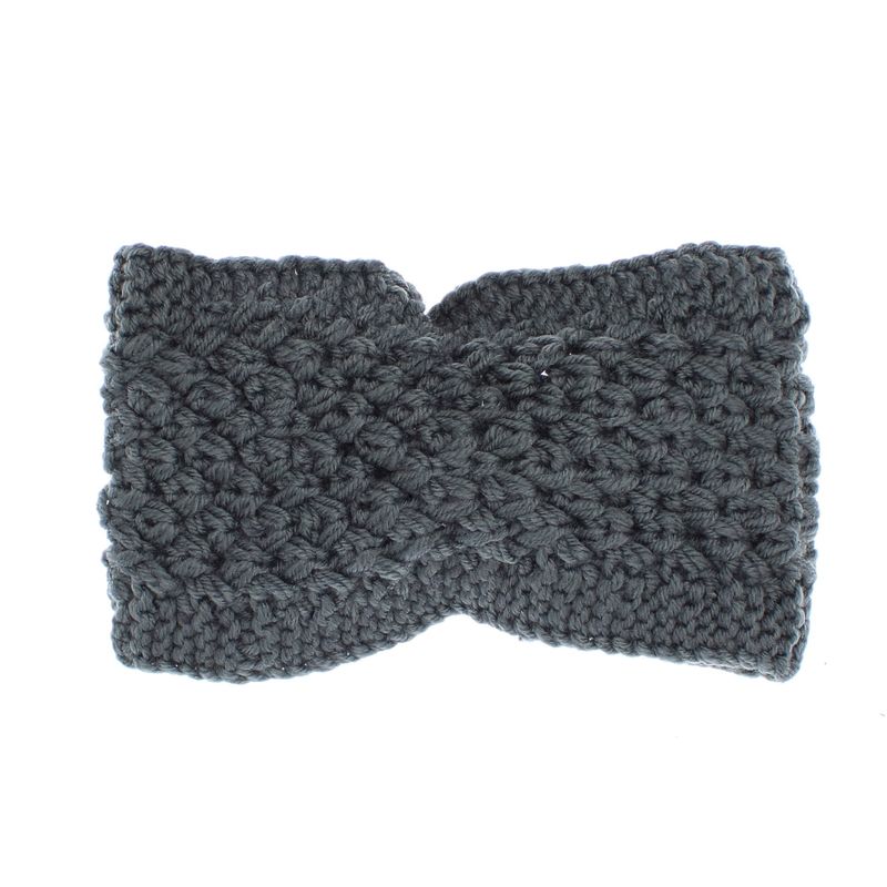 Fashion, accesorii si bijuterii - Femei - Accesorii femei - Caciuli si palarii femei - Bentita de par tricotata, de dama, 100% acril, ButicCochet, one size, Gri - BNT388 - Infinity.ro