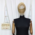 Fashion, accesorii si bijuterii - Femei - Accesorii femei - Caciuli si palarii femei - Bentita de par tricotata, de dama, 100% acril, ButicCochet, one size, model cu floare, Maro - BNT382 - Infinity.ro