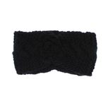 Fashion, accesorii si bijuterii - Femei - Accesorii femei - Caciuli si palarii femei - Bentita de par tricotata, de dama, 100% acril, ButicCochet, cu floare, one size, Negru - BNT391 - Infinity.ro