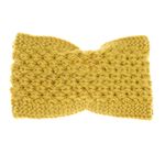 Fashion, accesorii si bijuterii - Femei - Accesorii femei - Caciuli si palarii femei - Bentita de par tricotata, de dama, 100% acril, ButicCochet, one size, Galben mustar - BNT389 - Infinity.ro