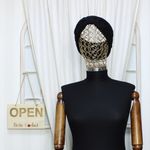 Fashion, accesorii si bijuterii - Femei - Accesorii femei - Caciuli si palarii femei - Bentita de par tricotata, de dama, 100% acril, ButicCochet, cu nod, one size, Negru - BNT399 - Infinity.ro