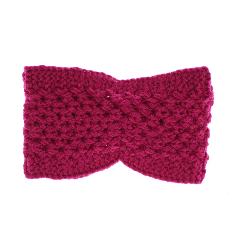 Fashion, accesorii si bijuterii - Femei - Accesorii femei - Caciuli si palarii femei - Bentita de par tricotata, de dama, 100% acril, ButicCochet, one size, Fucsia - BNT390 - Infinity.ro
