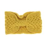 Fashion, accesorii si bijuterii - Femei - Accesorii femei - Caciuli si palarii femei - Bentita de par tricotata, de dama, 100% acril, ButicCochet, one size, Galben mustar - BNT389 - Infinity.ro