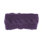 Fashion, accesorii si bijuterii - Femei - Accesorii femei - Caciuli si palarii femei - Bentita de par tricotata, de dama, 100% acril, ButicCochet, cu floare, one size, Mov - BNT395 - Infinity.ro