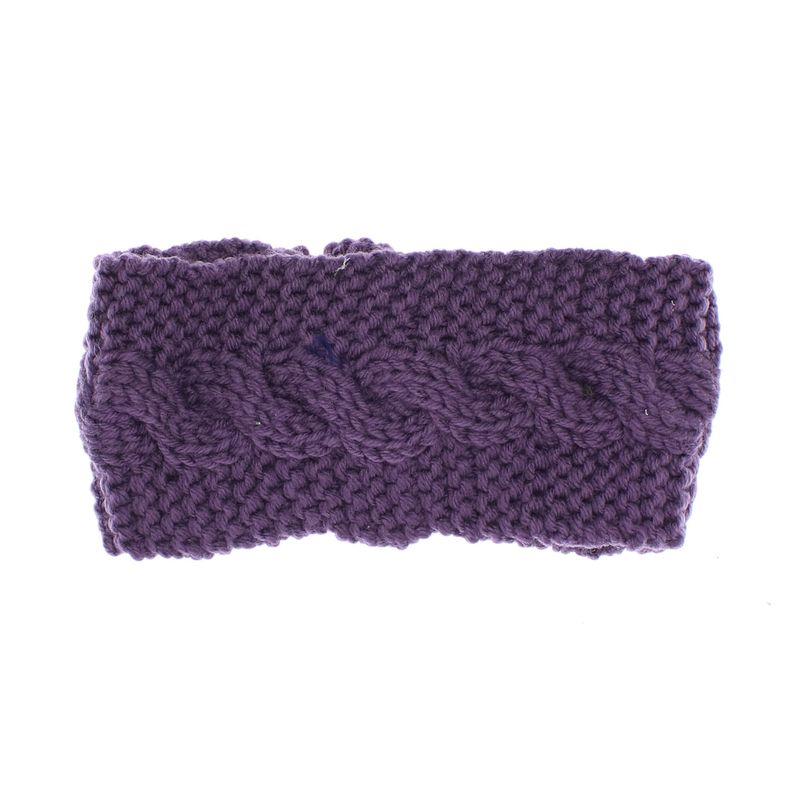 Fashion, accesorii si bijuterii - Femei - Accesorii femei - Caciuli si palarii femei - Bentita de par tricotata, de dama, 100% acril, ButicCochet, cu floare, one size, Mov - BNT395 - Infinity.ro